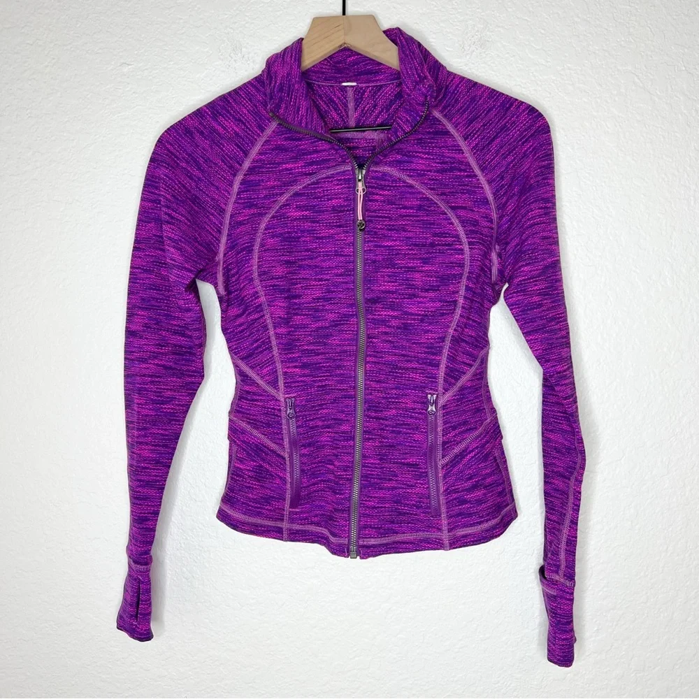 Lululemon Hustle in Your Bustle Jacket Violet Raspberry Space Dye size 4